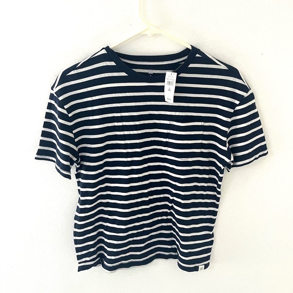 NWT GAP Kids Striped Pocket Tee, Size: Youth Large